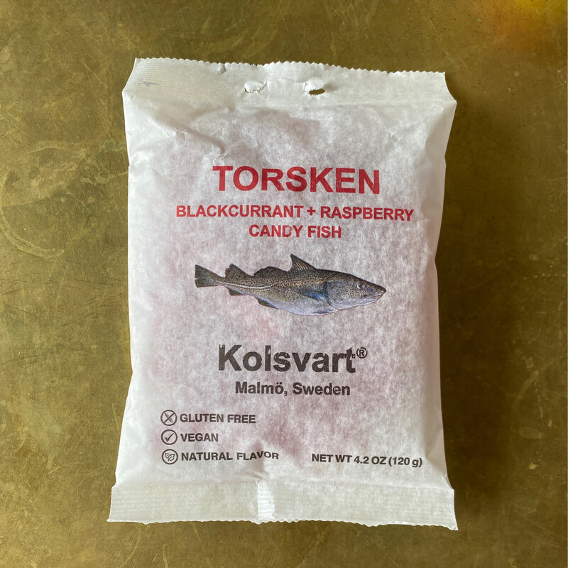 Kolsvart Torsken (COD) Raspberry and Blackcurrant Swedish Fish