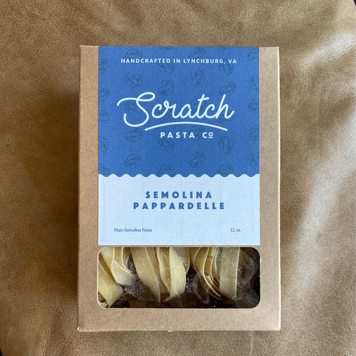 Scratch Pasta, Semolina Pappardelle