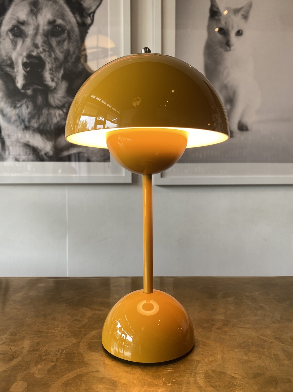 Flowerpot Portable Table Lamp - Mustard