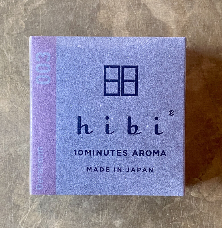 Hibi Match - Box of 8 Incense Matches - Geranium