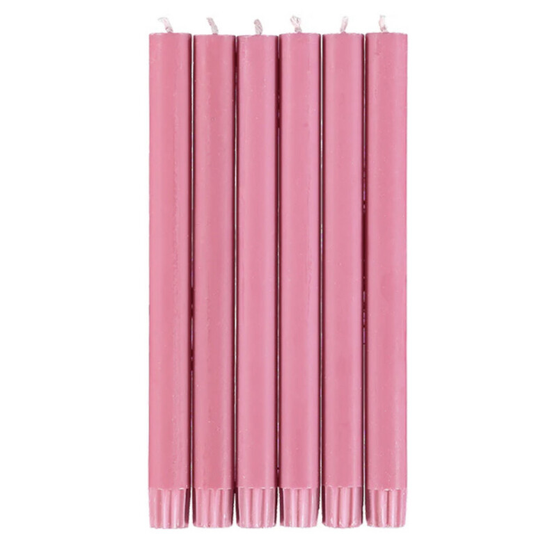 BRITISH COLOUR STANDARD Neyron Rose Eco Dinner Candles, Gift Box of 6