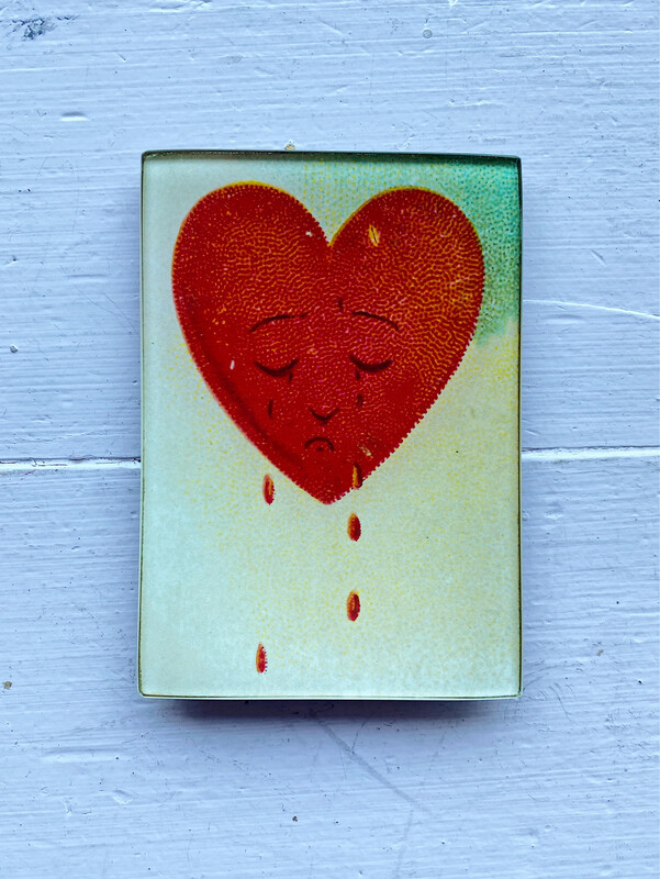 John Derian Crying Heart 3.5 x 5" Rectangle