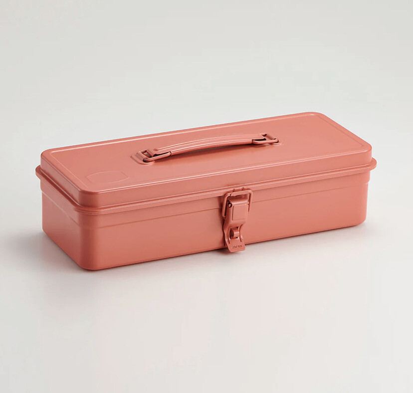 Toyo - Steel Toolbox with Top Handle and Flat Lid T-320 - Live Coral