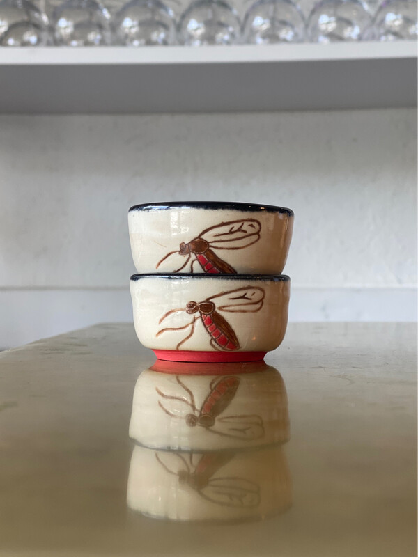 Croche Clayworks Sake Cups Mosquito Set of 2