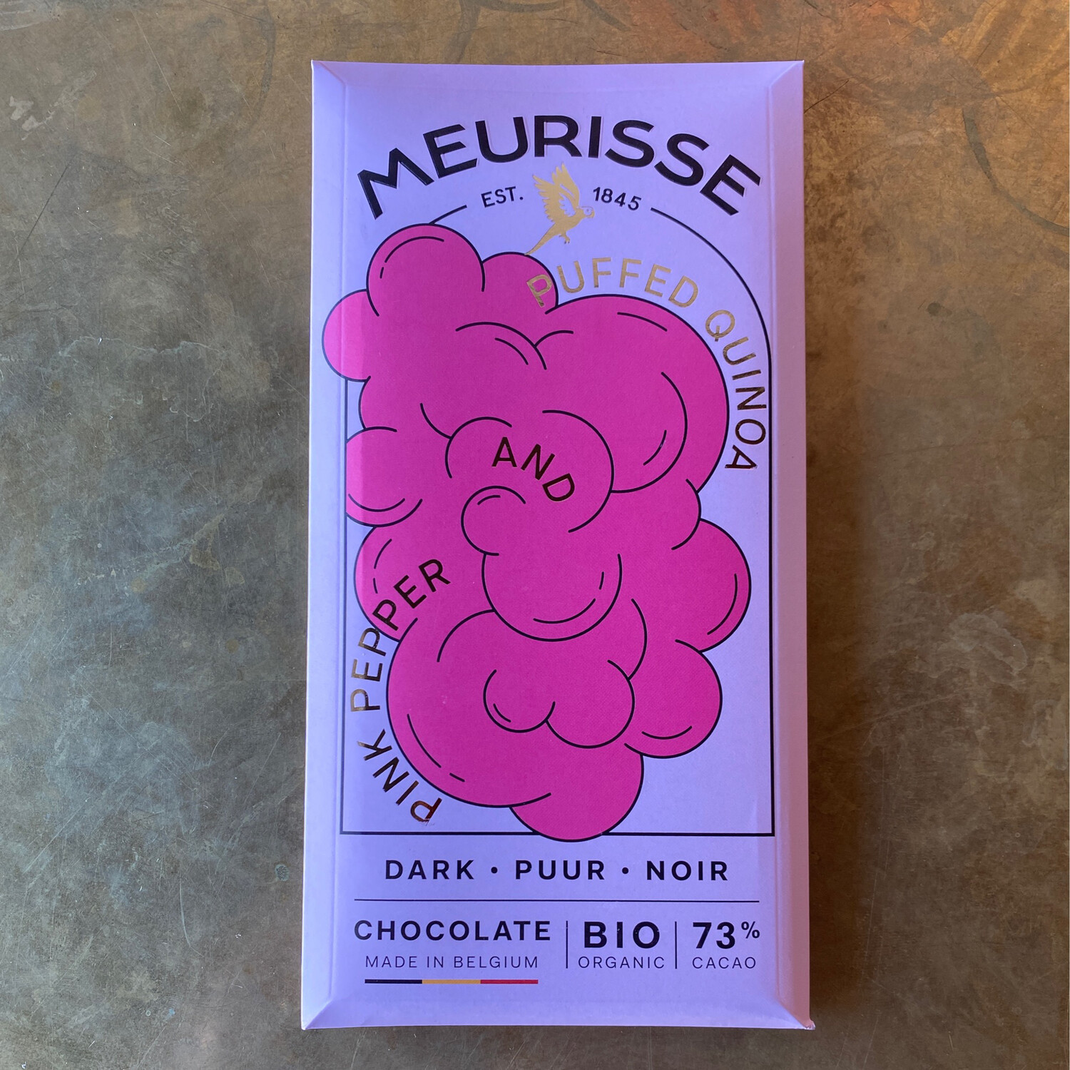 Meurisse Chocolate Puffed Quiona Pepper - Dark Chocolate 73%