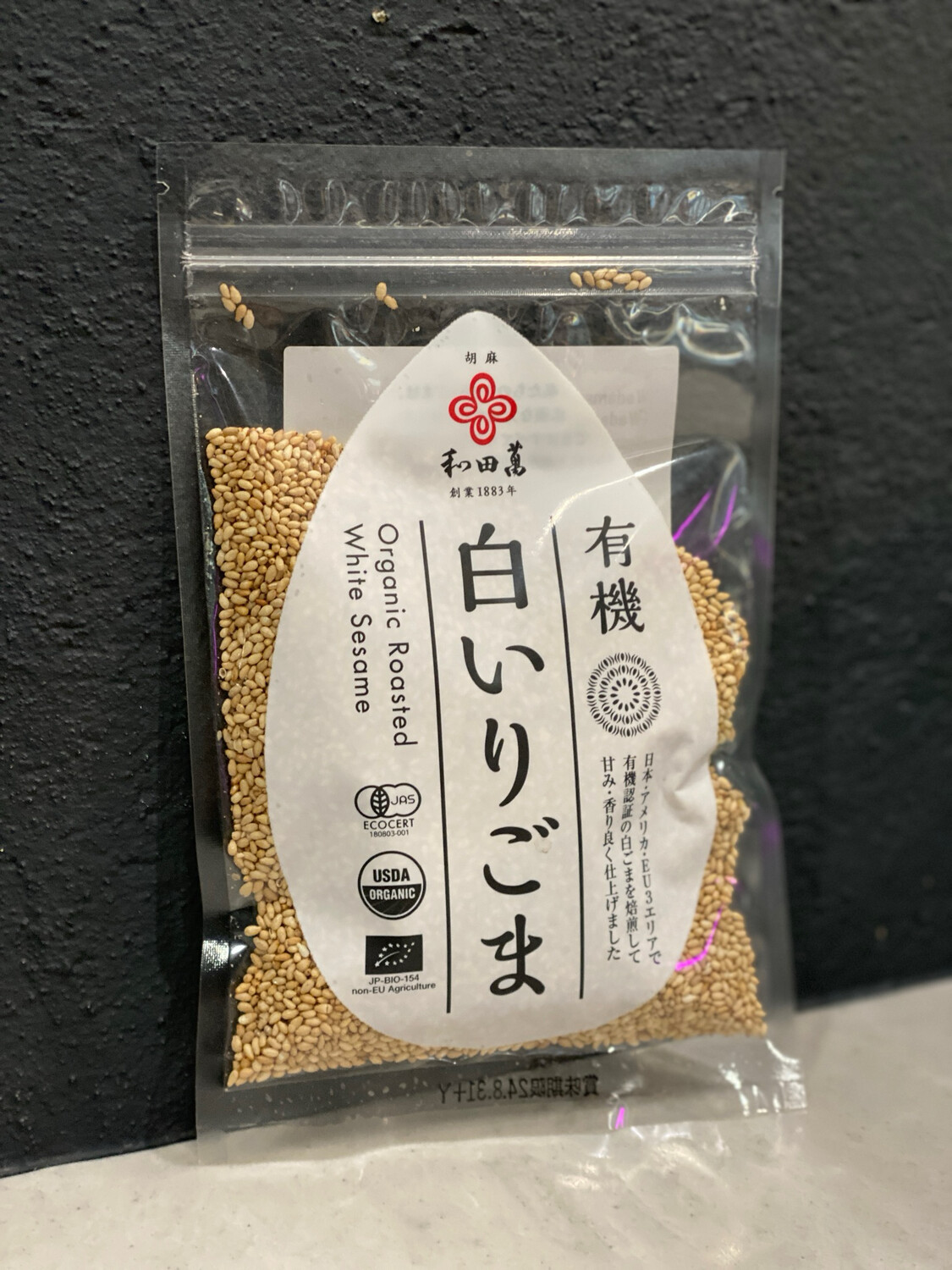 Wadaman - Roasted White Sesame Seeds, Organic 50g