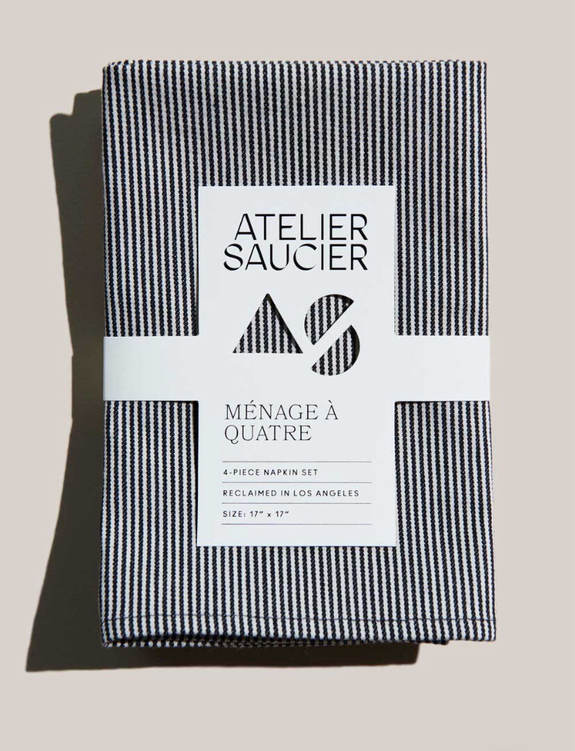 Atelier Saucier Hickory Stripe Napkins - Set of 4