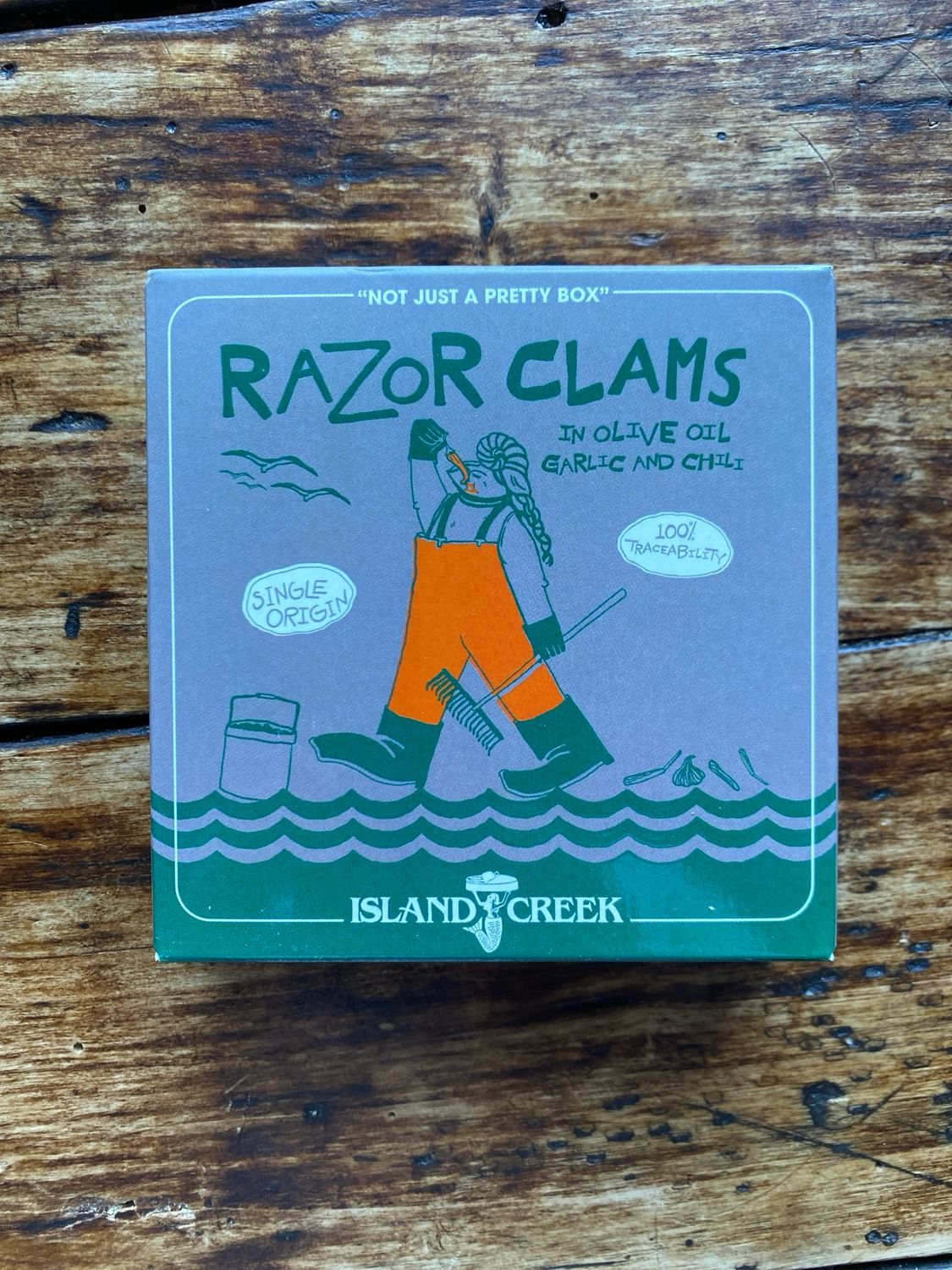 Island Creek Razor Clams Oil Garlic &amp; Chili
