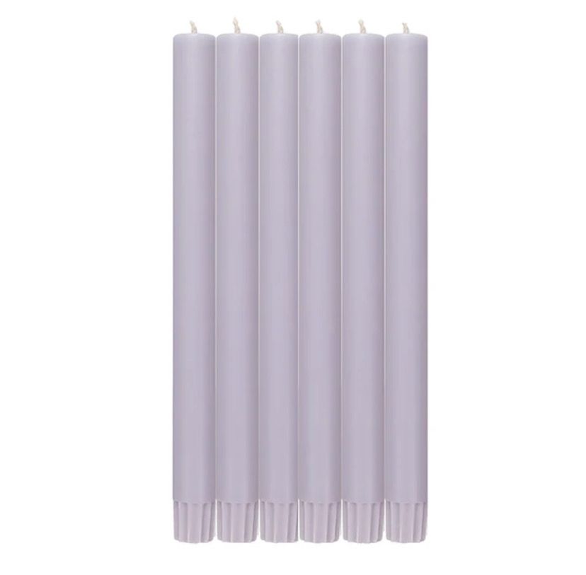 BRITISH COLOUR STANDARD Verbena Mauve Eco Dinner Candles Gift Box of 6