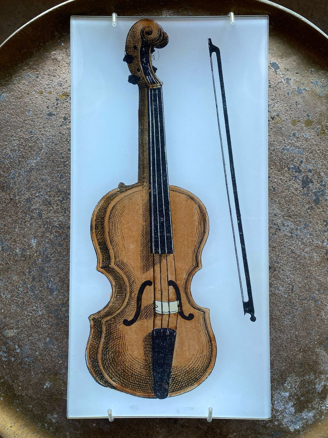 John Derian 6&quot; x 12&quot; Pencil Tray Violin