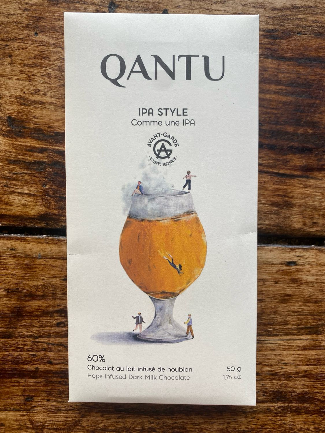 Qantu &#39;IPA Style&#39; Dark Milk Chocolate Infused w/ Hops