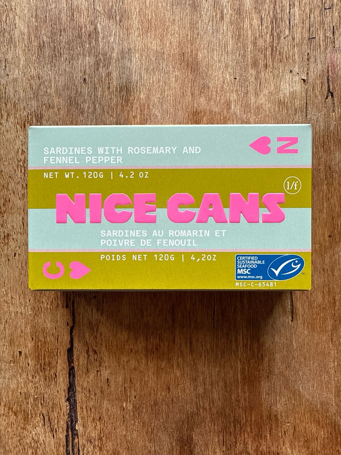 Nice Cans Sardines with Wild Rosemary and Fennel Pepper