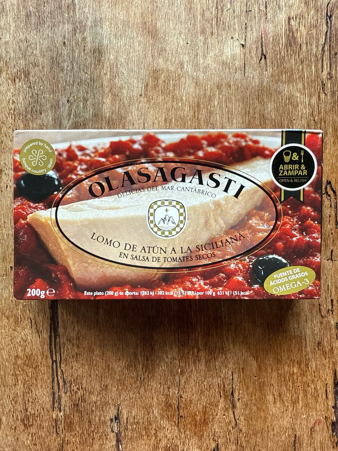 Olasagasti Tuna Fillets a la Siciliana (Sun Dried Tomatoes)