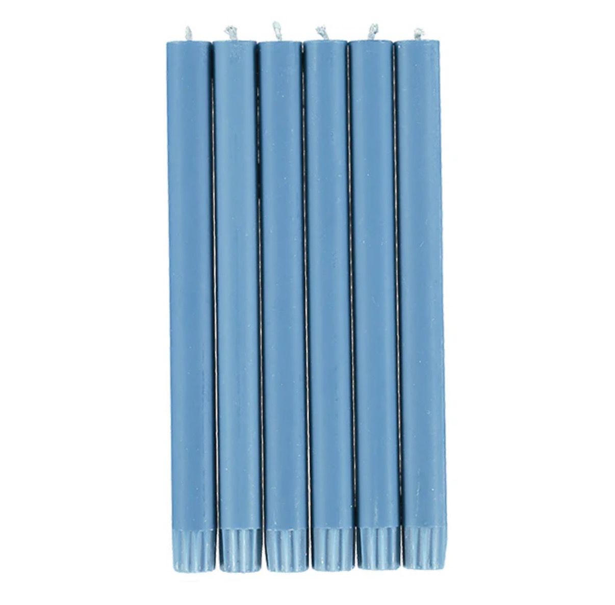 BRITISH COLOUR STANDARD Medici Blue Eco Dinner Candles, Gift Box of 6