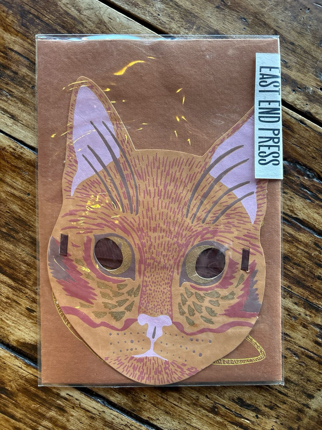 Cat Mask Greeting Card