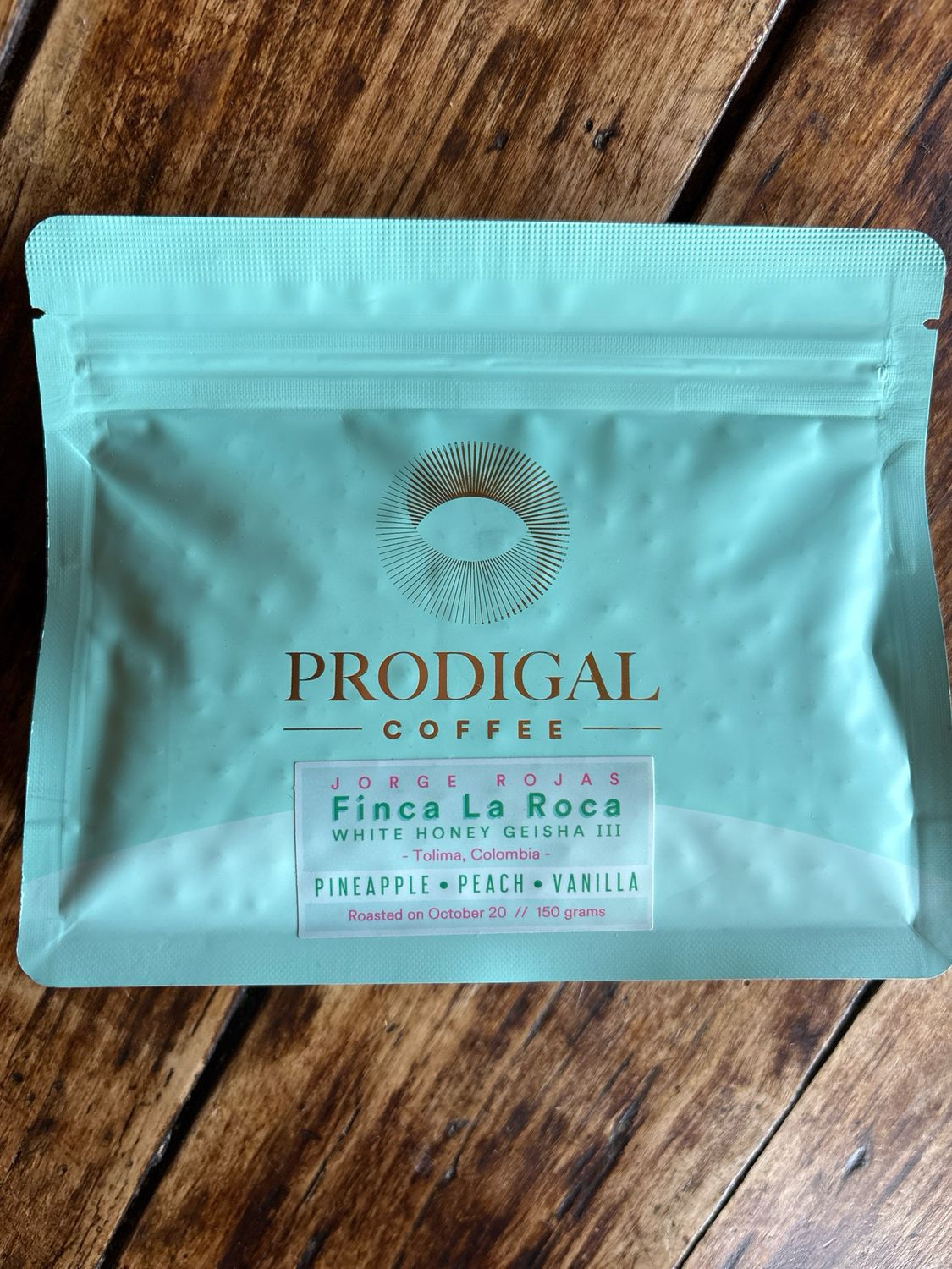 Prodigal Coffee, Finca La Roca White Honey Geisha Prodigal Coffee, Finca La Roca White Honey Geisha