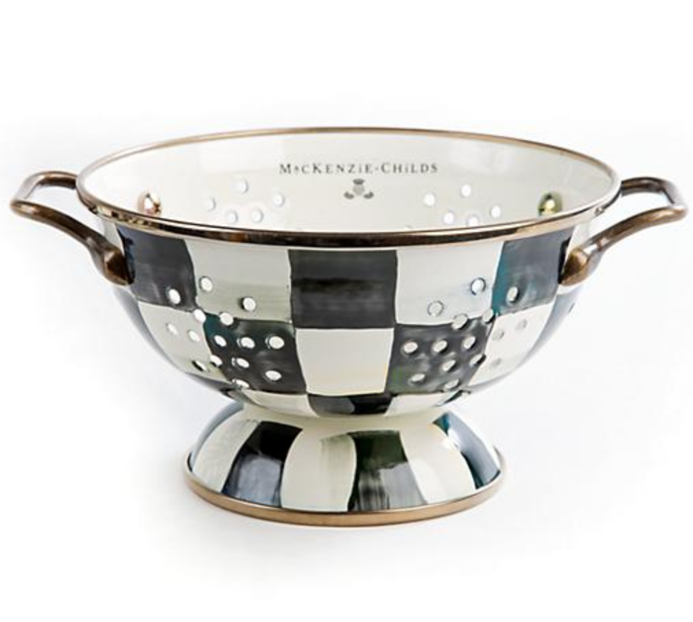 Courtly Check Enamel Colander - Small
