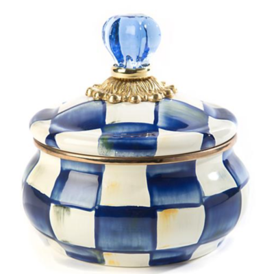 Royal Check Squashed Pot 