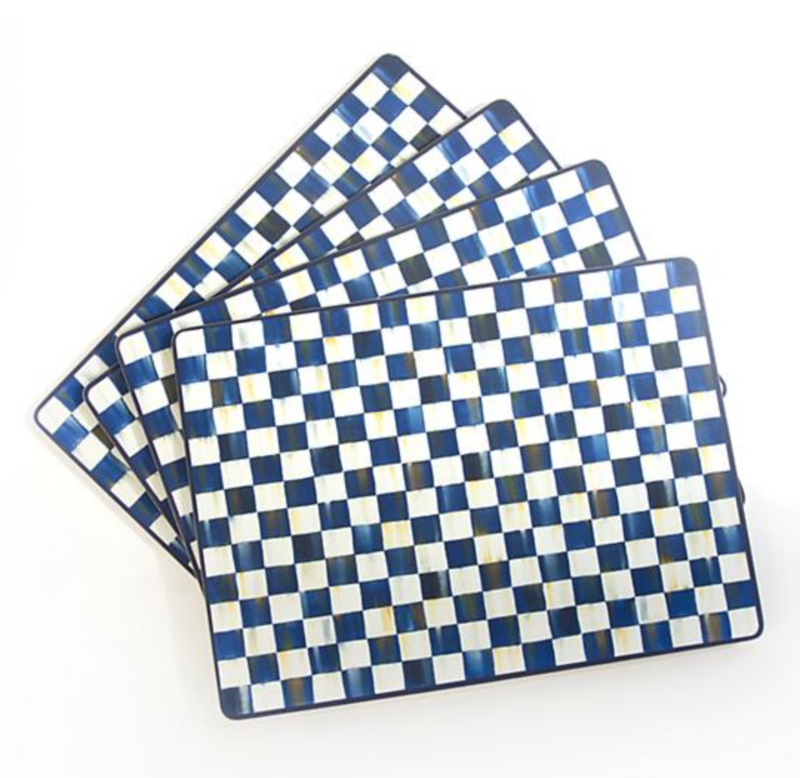 Royal Check Cork Back Placemats - Set of 4