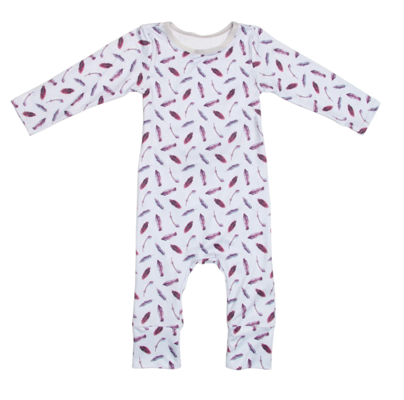 Baby Romper, Size: 0 - 6 Months, Pattern: Feather Fun