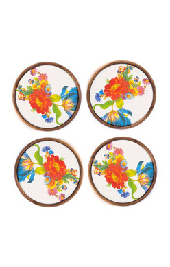 Flower Market Coasters - Set of 4