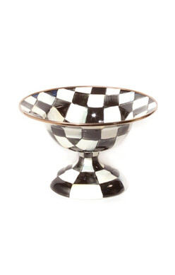 Courtly Check Enamel Compote - Small