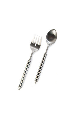 Supper Club Salad Serving Set Courtly Check
