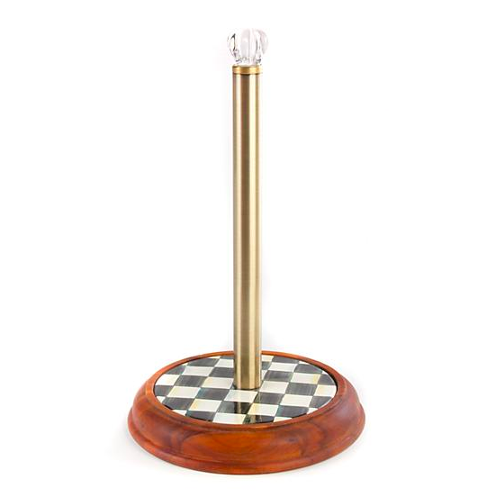 Courtly Check Wood Paper Towel Holder 