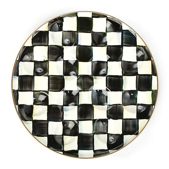 Courtly Check Enamel Egg Plate