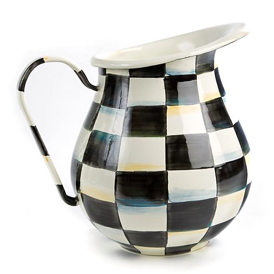 Courtly Check Enamel Pitcher