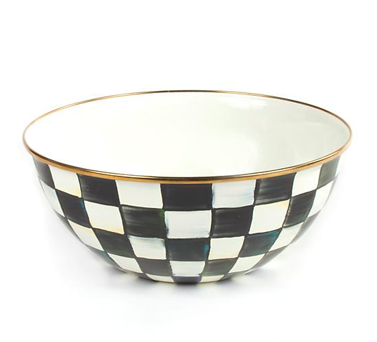 Courtly Check Enamel Large Everyday Bowl
