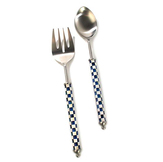 Supper Club Salad Serving Set - Royal Check