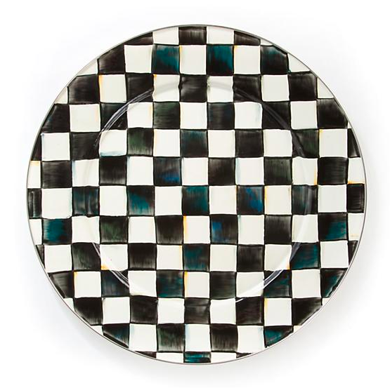 Courtly Check Enamel Serving Platter