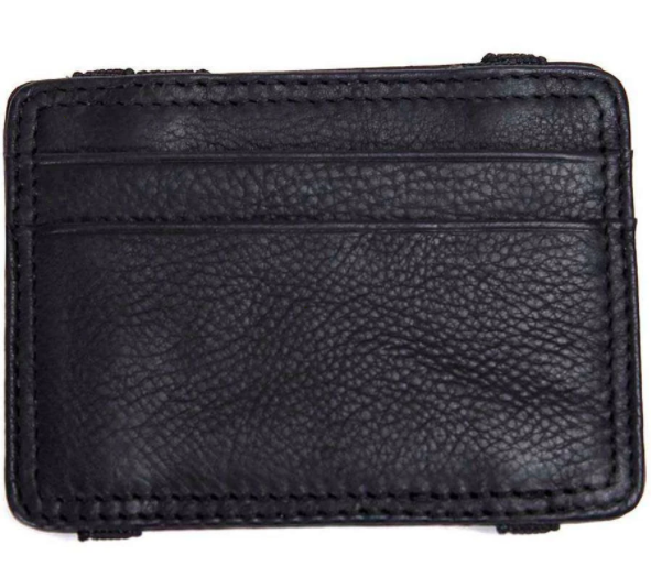 Men&#39;s Leather Flip Wallet, Color: Black