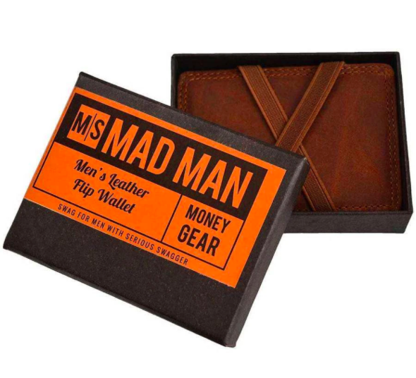 Men&#39;s Leather Flip Wallet