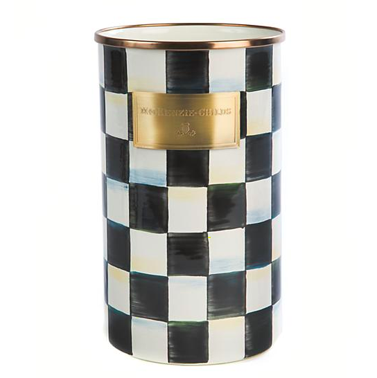 Courtly Check Enamel Utensil Holder