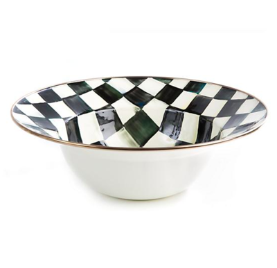 Courtly Check Enamel Serving Bowl