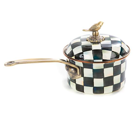 Courtly Check Enamel 2.5qt. Saucepan 