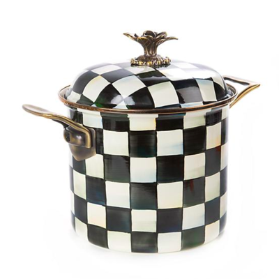 Courtly Check Enamel 7qt. Stockpot