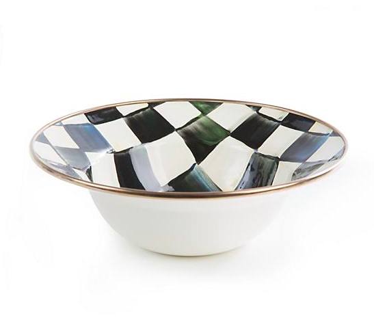 Courtly Check Enamel Breakfast Bowl