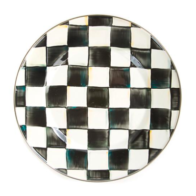 Courtly Check Enamel Dinner Plate