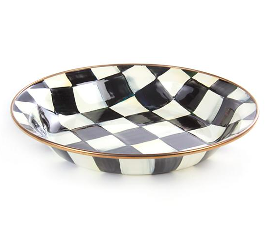 courtly check enamel pie plate