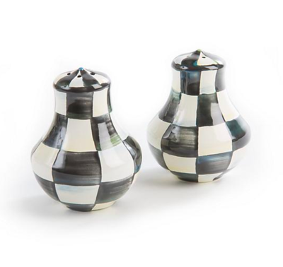 Courtly Check Enamel Salt &amp; Pepper Shakers
