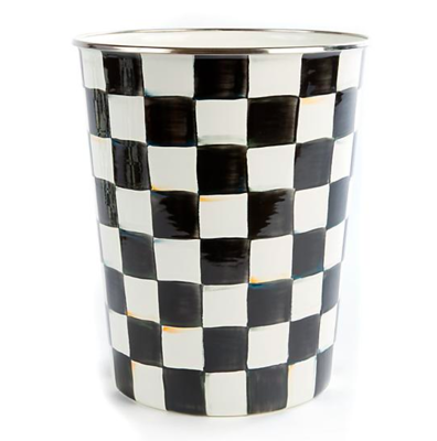 Courtly Check Enamel Waste Bin