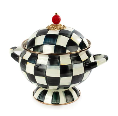Courtly Check Enamel Tureen