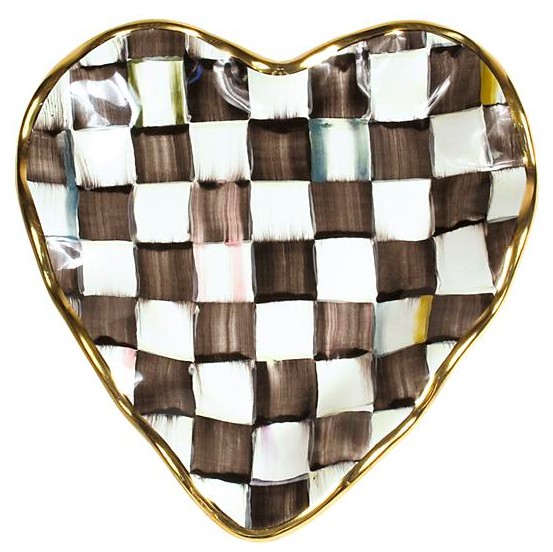 Courtly Check Fluted Heart Plate