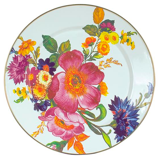 Flower Market Charger/Plate White