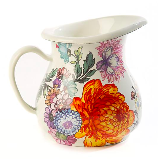 Flower Market Creamer - White