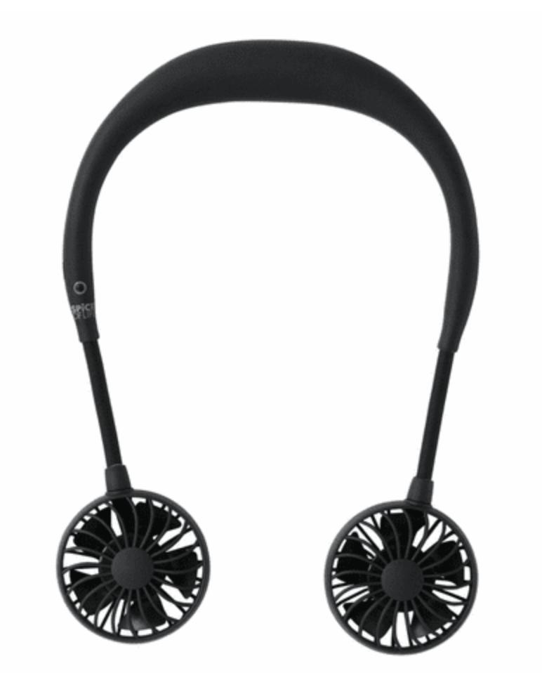 Wearable Hands Free Fan, Color: Black