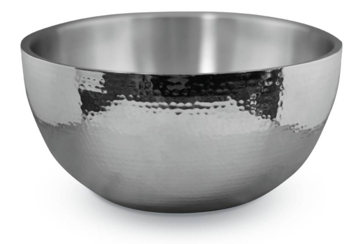 6qt Hammered Double Wall Bowl
